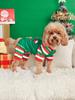 Dog COS Jumpsuit  Santa Claus Printed Soft Striped Dog Clothes  Dog Pajamas Costumes for Small Medium Puppy Dog Cat Warm Apparel