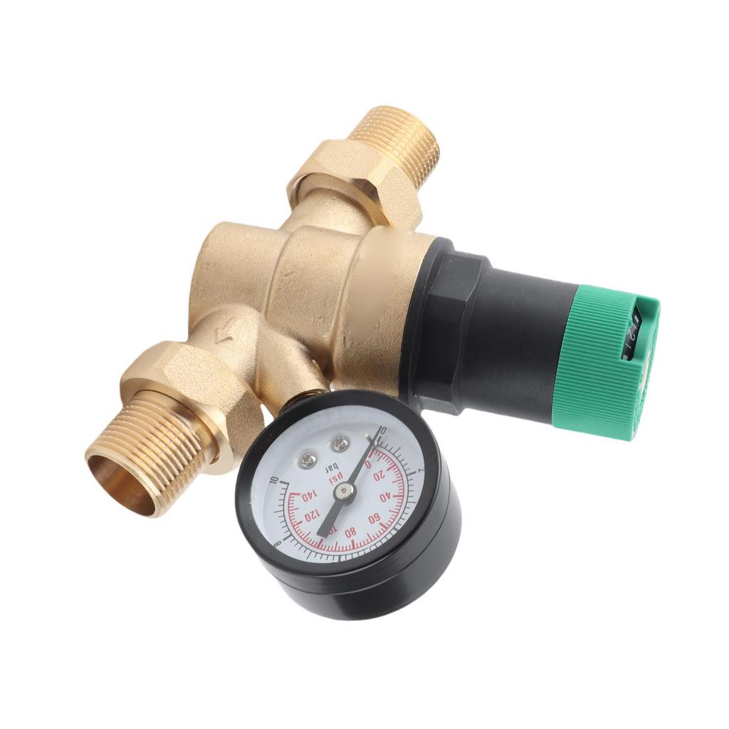 Vann trykkregulator Messing Nøyaktig Multifunksjonell Filter Vann trykkregulator med