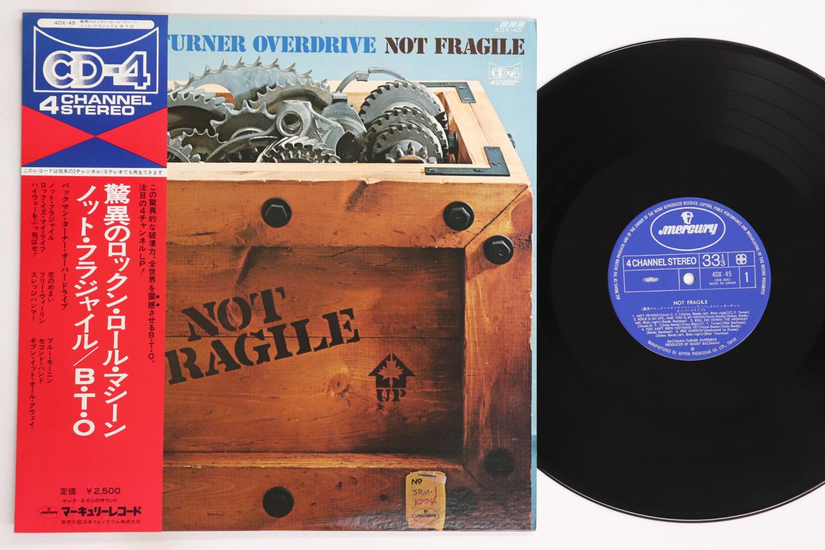 

LP Record BACHMAN-TURNER OVERDRIVE - Not Fragile 4DX45 MERCURY 1974 Japan Obi Rock Used