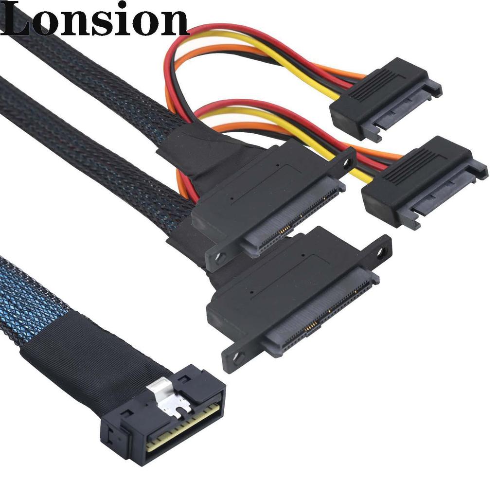Low Profile PCIE-8654 8I 74P To U.2 SFF-8639 + 15P Cable with Screw Holes