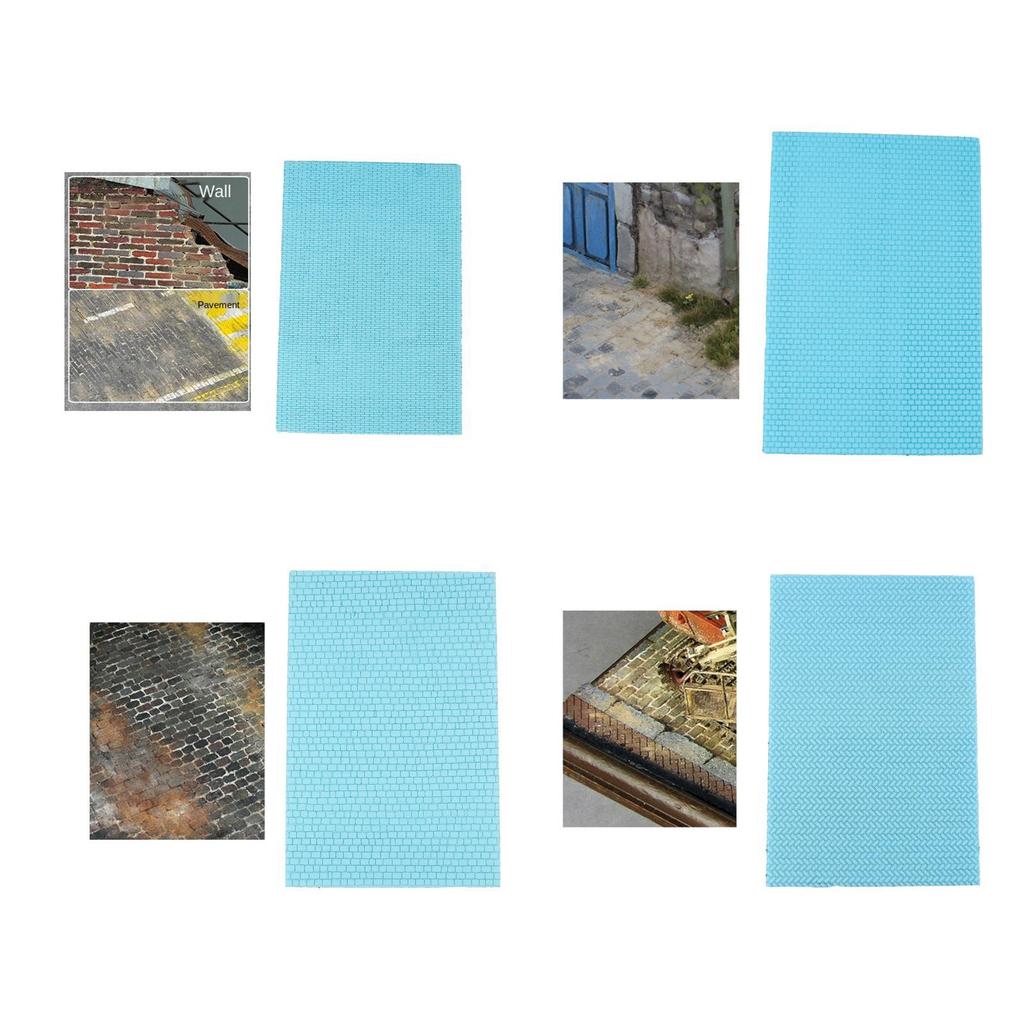 1:35 Scale Wall Sheet Pavement for Miniature Building Model DIY Table Doll Accessory