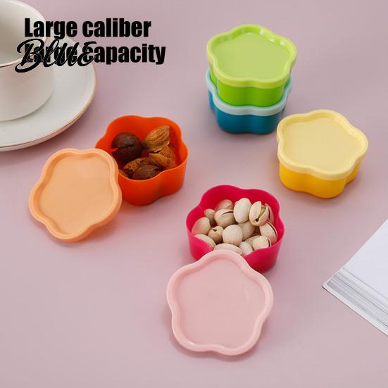 Durable Kitchen Storage Containers Reusable Box Lids with 5Pcs Mini Stackable Plastic Minimalist Solutions Heart/Square/Flower Shape Food Organizer