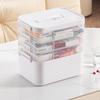 Multilayer Medicines Organizers Box With Clear Lid Large Capacity Portable Storage For Household Emergency Use