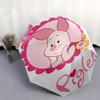 Piglet,Butterfly Theme Automatic Compact Folding Cute Umbrella - Portable and Durable, 8-Bone Iron Umbrella for All Weather0707095
