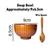 Japanese Style Natural Wooden Bowl Tableware for Fruit Salad Noodle Rice Soup Bowls Kitchen Utensil Dishes Handmade Crafts