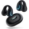Erssimo Bluetooth Air Conduction Wireless Single Sound Leakage Fast Design for Listening To Other Black 5.3 Earbuds, Earbuds, Open-Ear, Suppression,
