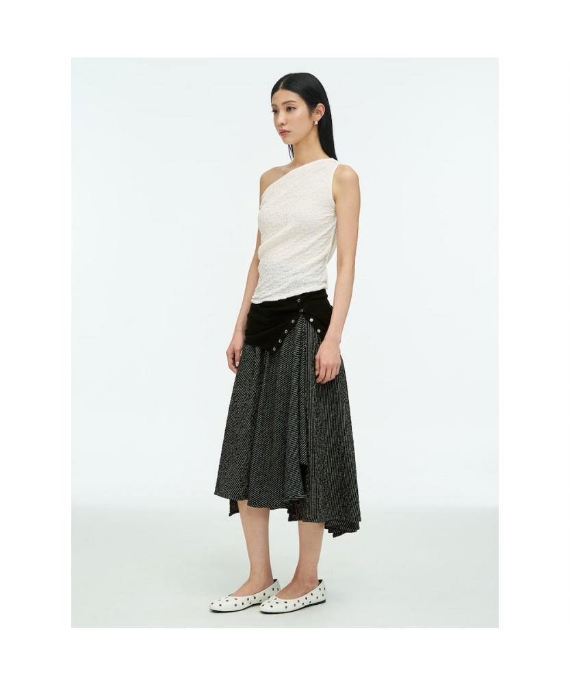 Anggae Textured Tube Top White