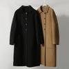 Women Fall Winter Overcoat Single-breasted Lapel Long Sleeve Solid Color Pockets Loose Thick Cardigan OL Commute Style Mid Length Lady Coat