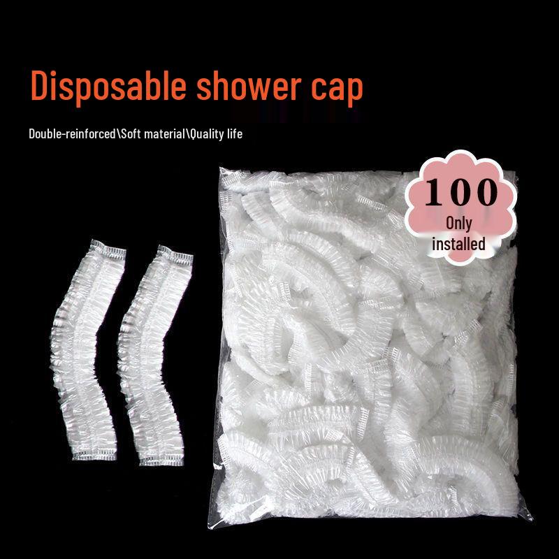 Thickened Waterproof Disposable Shower Cap for Dyeing, Bathing, and Salon Use