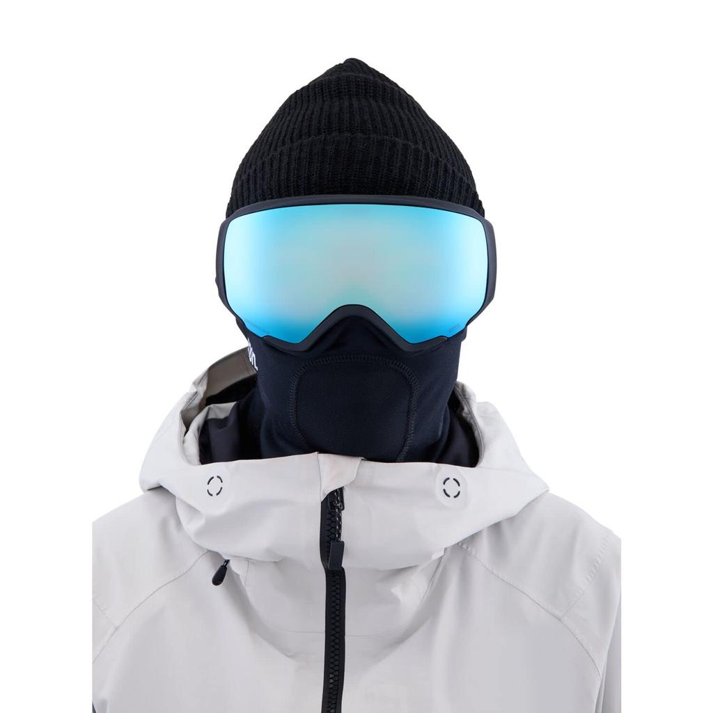 Burton Anon WM1 Low Bridge Fit VRBL with Bonus Lenses and MFI Face Mask Ski/Snowboard Goggles, Women's, Black/PRCV Blue,