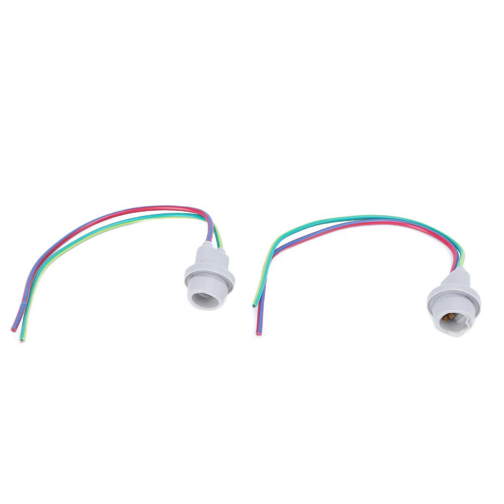 2PCS T10 W5W Parking Light Socket with Rubber Glass Base Universal for Scooters ATVs Quad Bikes