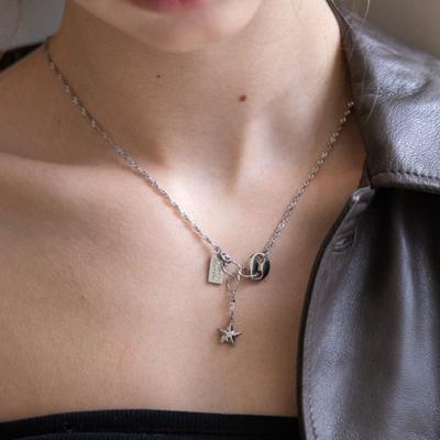 MERRYMOTIVE Drop Star Point Chain Necklace