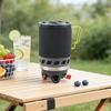 Portable Outdoor Gas Stove for Camping and Picnics - Integrated Water Boiling and Tea Brewing Cookware