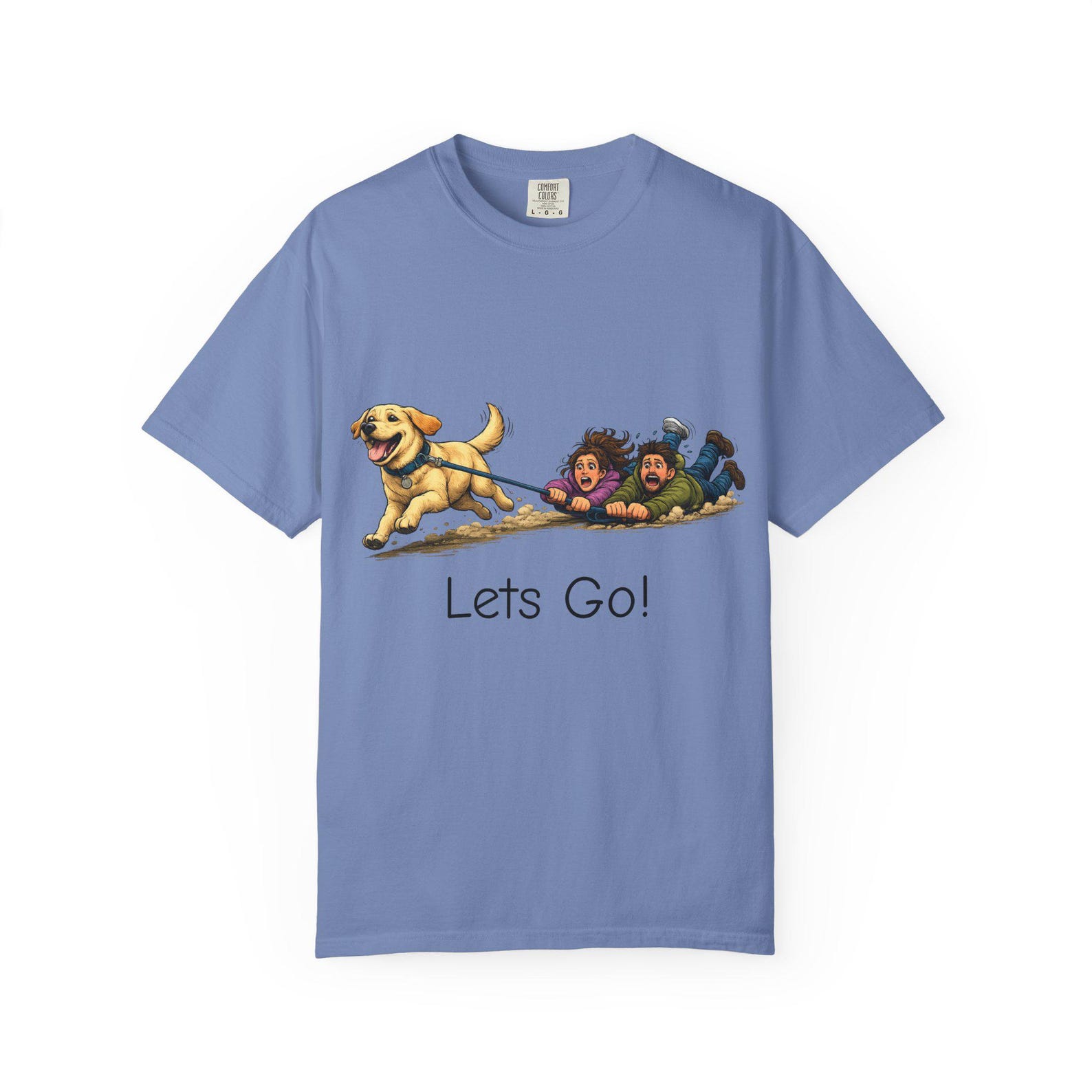 Labrador Dog Owners T shirt, Funny Cartoon Pet Dog Lovers Walking Tee 3XL
