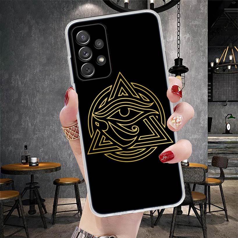 Sacred Eye of Horus Egypt Fresco Phone Case For Samsung Galaxy A13 A14 A15 A16 A17 A53 A54 A55 A56 A57 A33 A34 A35 A36 A37 A23 A