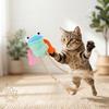 Scratch Resistant Plush Toy for Pets Frog Cat Toy, Interactive Kitten with Bell And Feathers, Exercise Toys Home Woven Rope Long Leg Frog, Chew