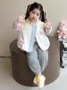2025 Girls' Hooded Fashion Outerwear: Trendy Macaron Coat for Spring & Autumn
