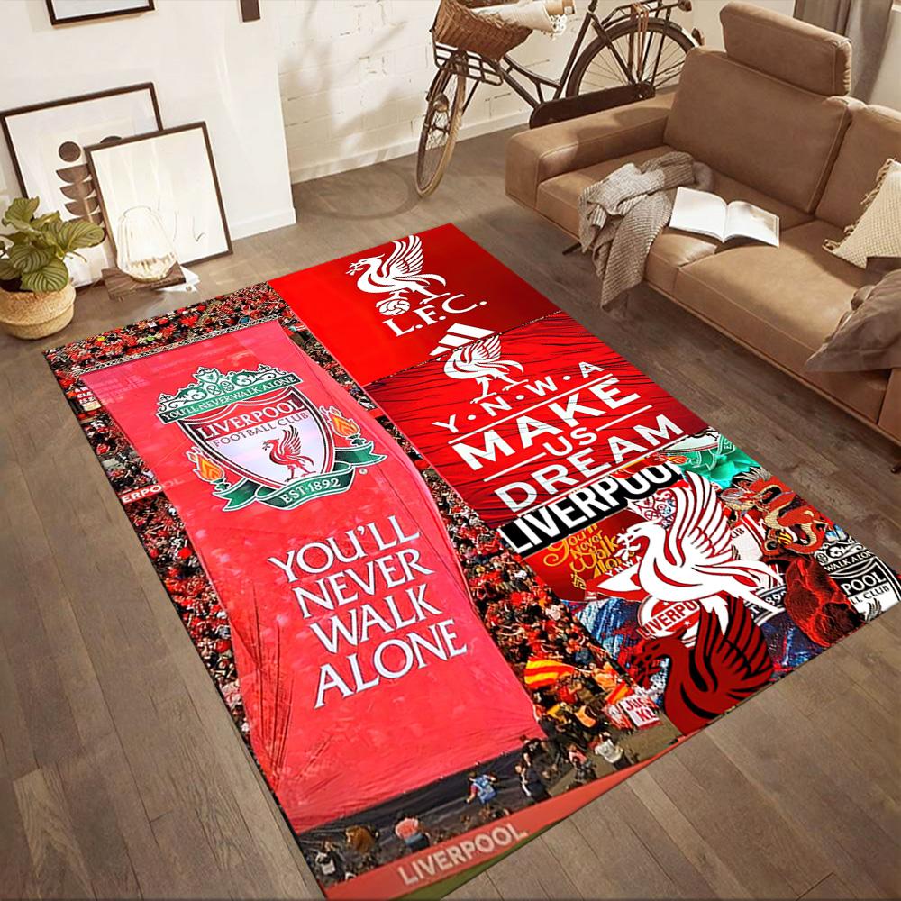 Liverpool Football Club Floor Mat Suitable For Outdoor Living Rooms Balcony Hallway Antislip Rug Decorate Offices Wedding Party Gift
