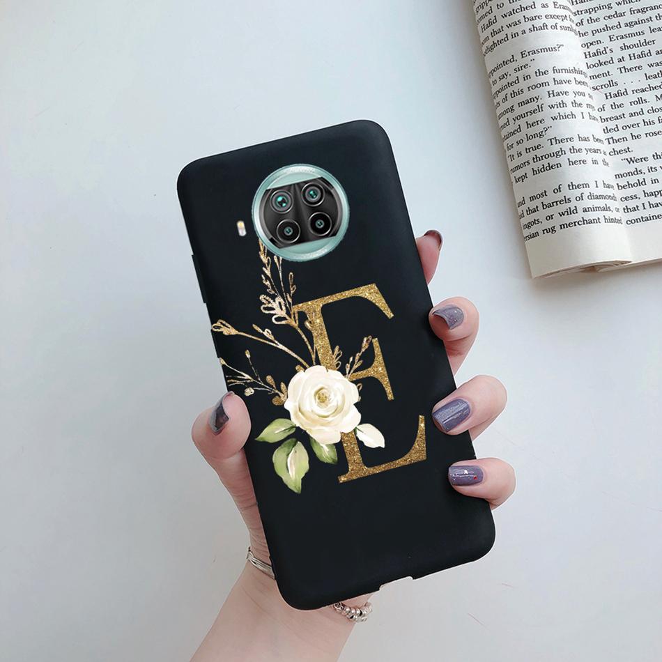 For Xiaomi Mi 10T Lite 5G Back Cover Flower Alphabet Letter Candy Soft Phone Case For Xiomi Mi10t Lite Mi 10 T Lite 10tlite Case