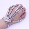 Punk Gothic Skull Bracelet Hand Bone Bangles Flexible Metal Bracelets for Women Men Nightclub Party Hip Hop Jewelry