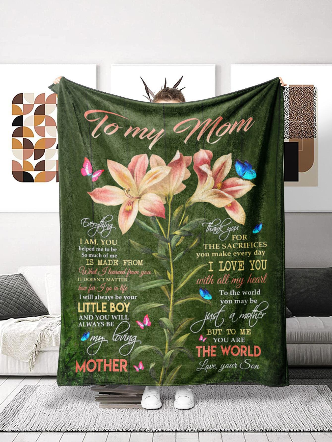 

Family and Friends WellWishes digitalprinted polyester Bedroom velvet flannel soft sofa cover blanket Fleece soft sofa cover 75x100cm