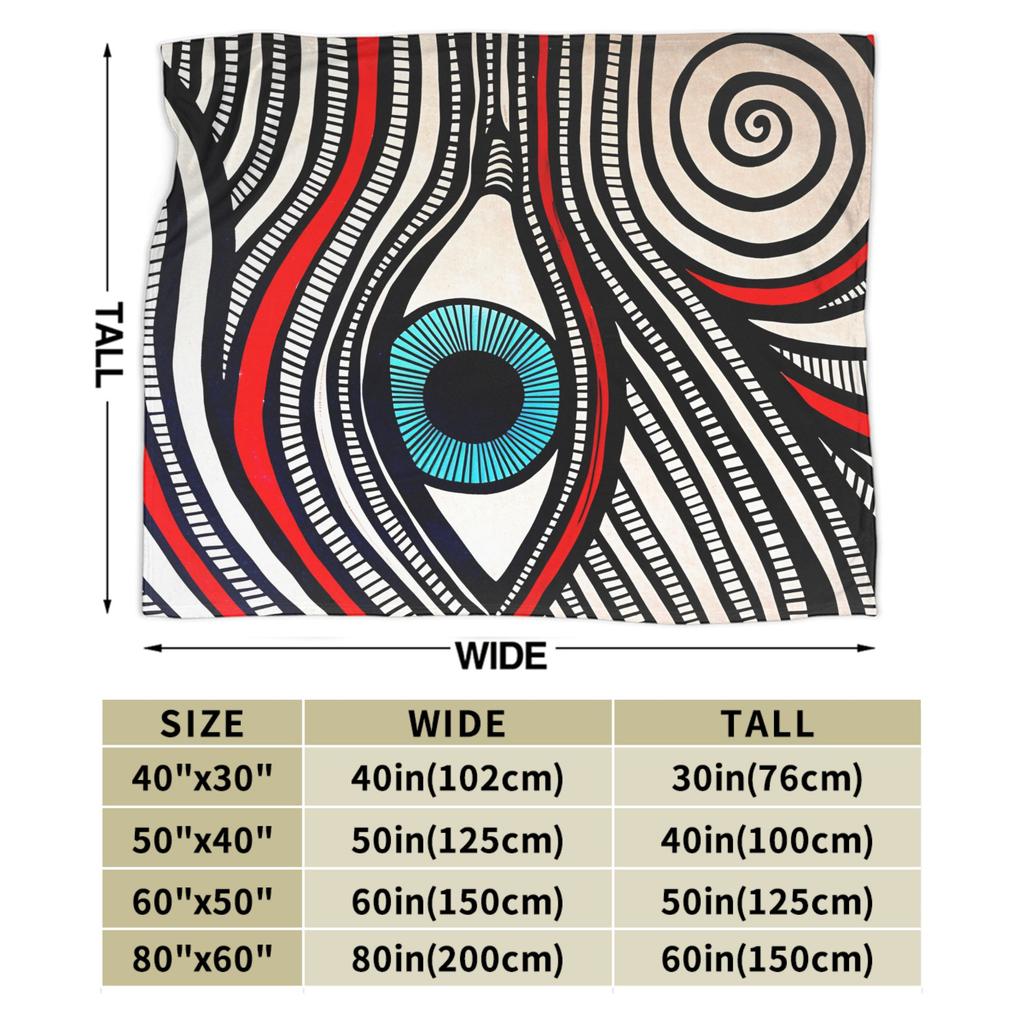 Eye Pattern Flannel Blanket Winter Warm Soft Throw Blanket for Students Couch Bed Novelty Bedspread Sofa Bed Cover