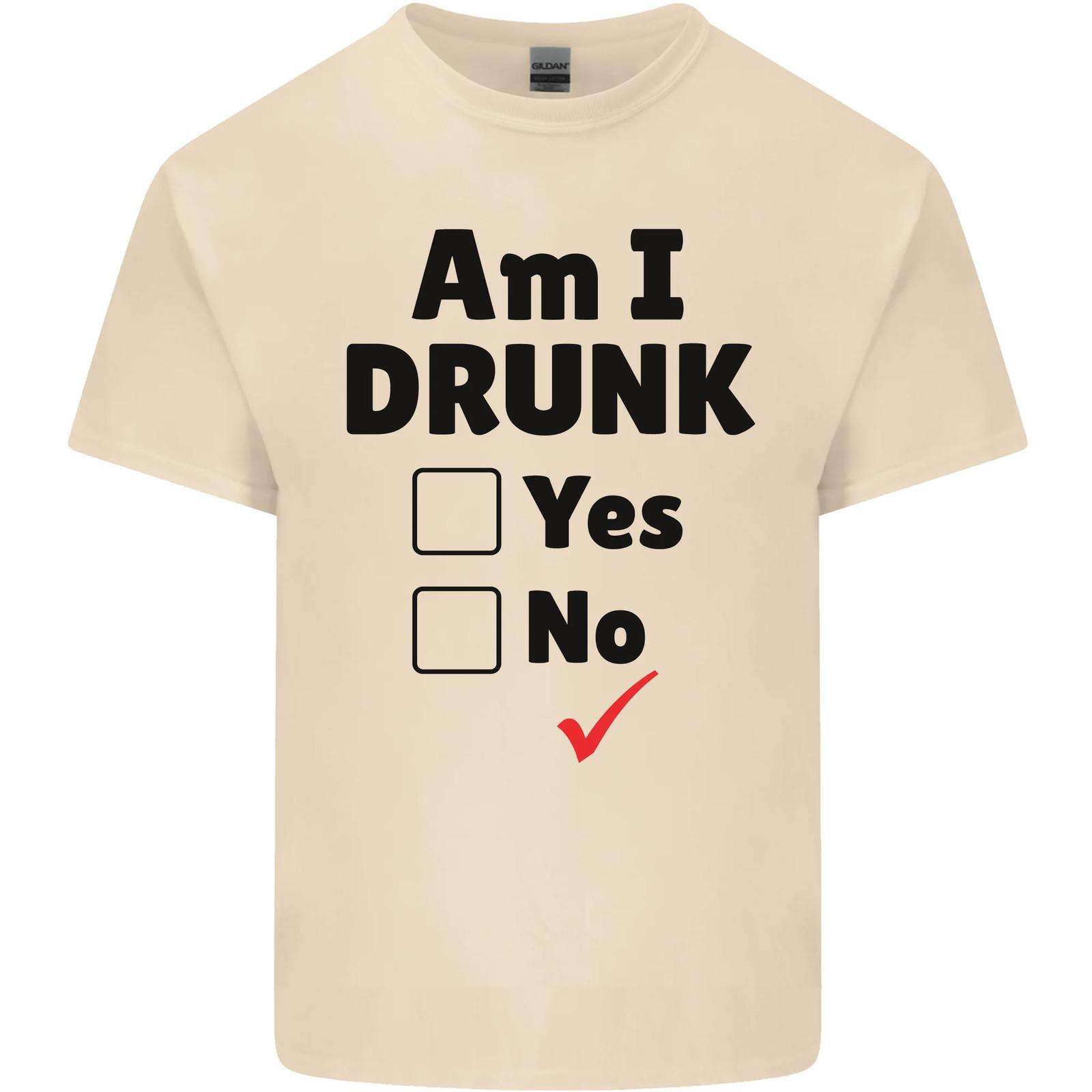 Am I Drunk Funny Beer Alcohol Wine Guiness Mens Cotton T-Shirt Tee Top XL