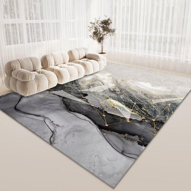 Nordic Style Living Room Sand Coffee Table Carpet, Bedroom Full Of Crystal Velvet Carpet, Study Dining Room Large Area Floor Mat