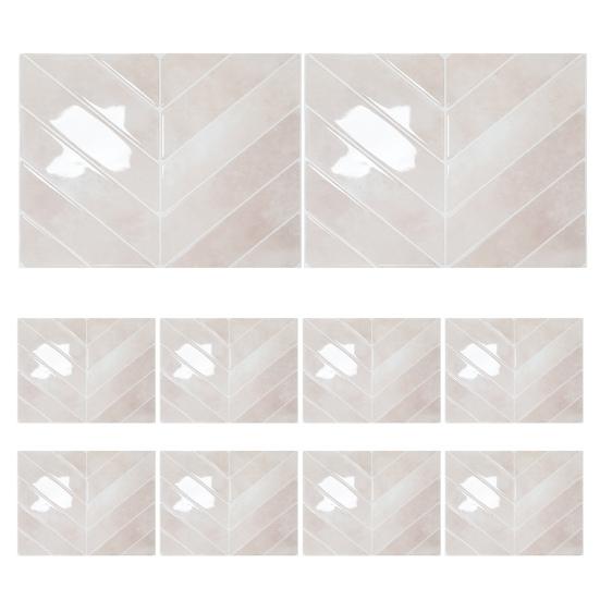 10Pcs Wall Stickers Dark Green Leaf Pattern Easy to Paste Anti-Slip Wall Decals Living Room Bedroom Kitchen Decor