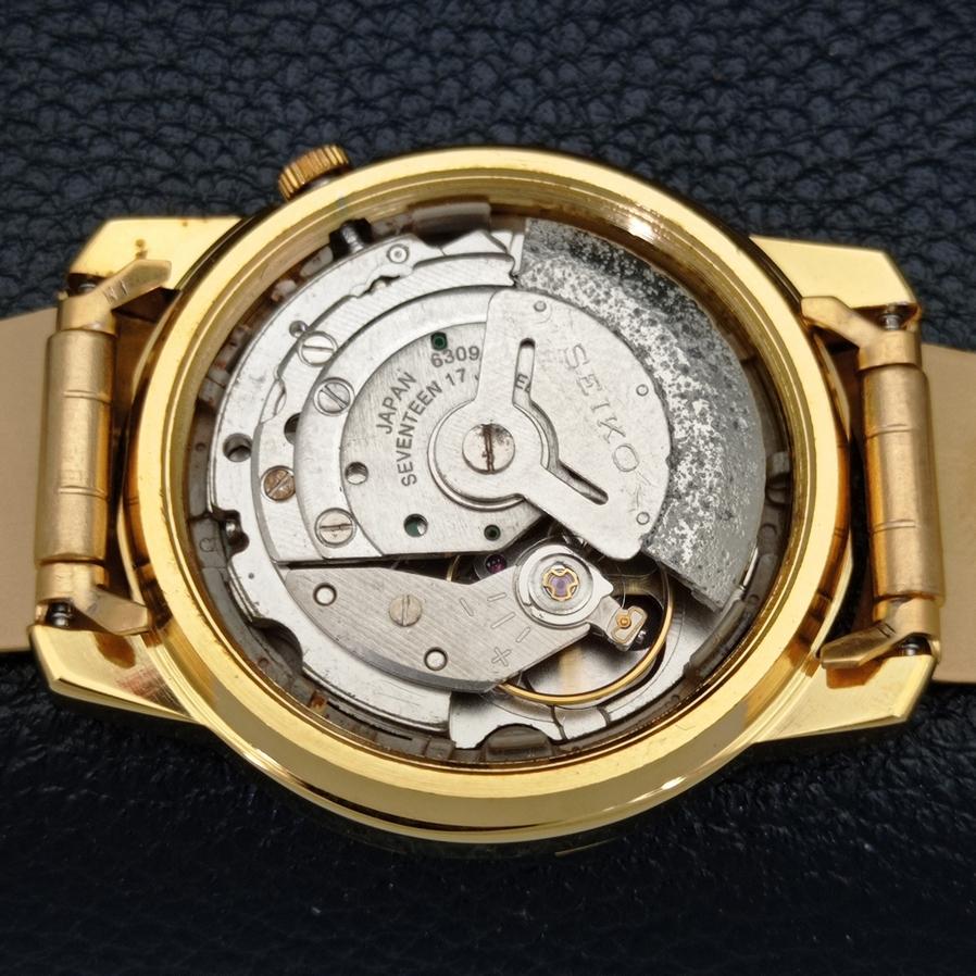 MĘSKI ODNOWIONY SEIKO 5 JAPAN 6309A AUTOMATYCZNY ARABSKI BIAŁA TARCZA ZEGAREK a426405-2