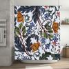 Floral Print Shower Curtain Waterproof Fabric Home Decor Bathroom Accessories Decoration Panel for Bathtub