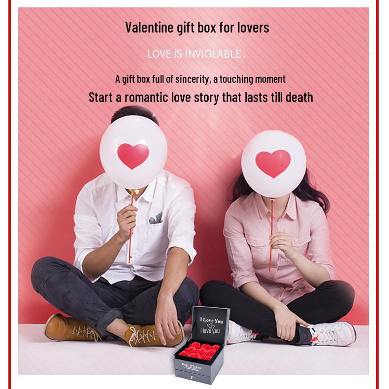 Yanxin 9 Roses Jewelry Gift Box – High-End Ring & Necklace Packaging