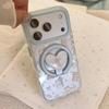 Cute Bear Magnetic Heart-Shaped Phone Case for iPhone 16, iPhone 17, and iPhone 17 Pro Max