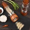1/2Pcs Manual Pepper Salt Mill, Solid Wood + Acrylic Spice Grinder Shaker with Ceramic Core - Kitchen Tools