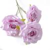3 Blüten Künstliche Rose Blume Realistischer Falscher Rosenzweig mit Stiel für Vase Tischmittelstück Haus Hochzeit Party Dekoration