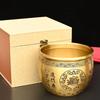 Brass , Cylinder for Longevity Wishes, Water Tank Ornaments, Copper Treasure Bowl Orna