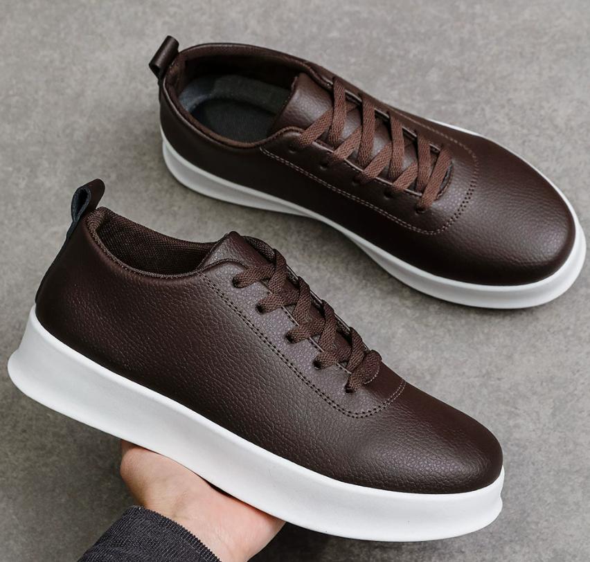 Fashion Black Casual Shoes for Men Outdoor Comfortable Men Sneakers Non-slip Walking Shoes Designer Lace-Up Men Sport Shoes