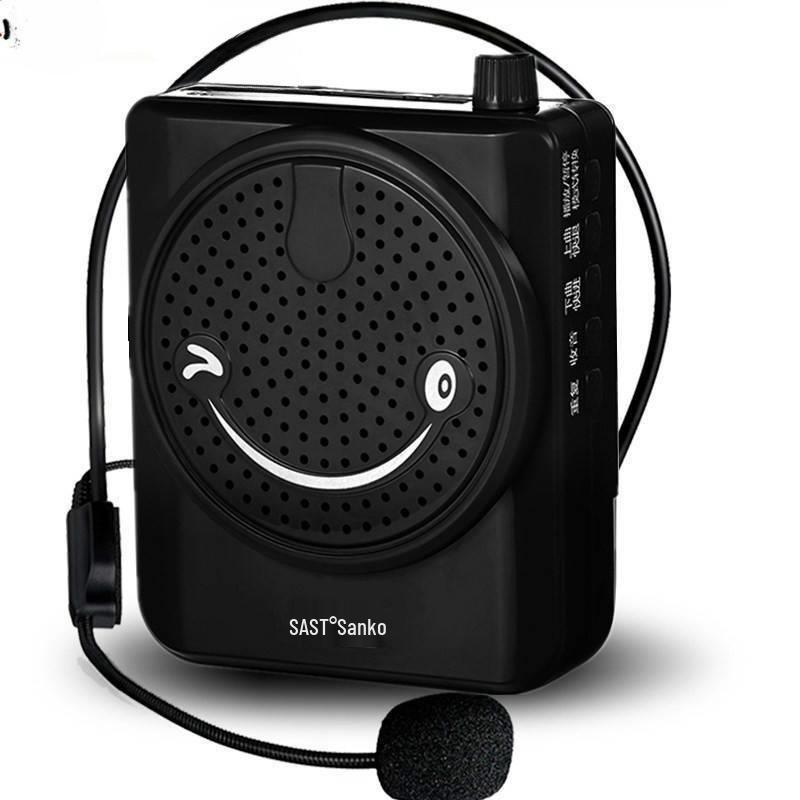 

Compact Bee-shaped Wireless Megaphone: Waist-hanging High Power Speaker for Teachers and Tour Guides Black Basic