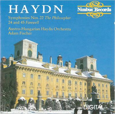 CD HAYDN, FISCHER; AUSTRO-HUNGARIAN HA - Symphonies 22 & 24  NI5179 Nimbus Records 1989 UK Classical Used
