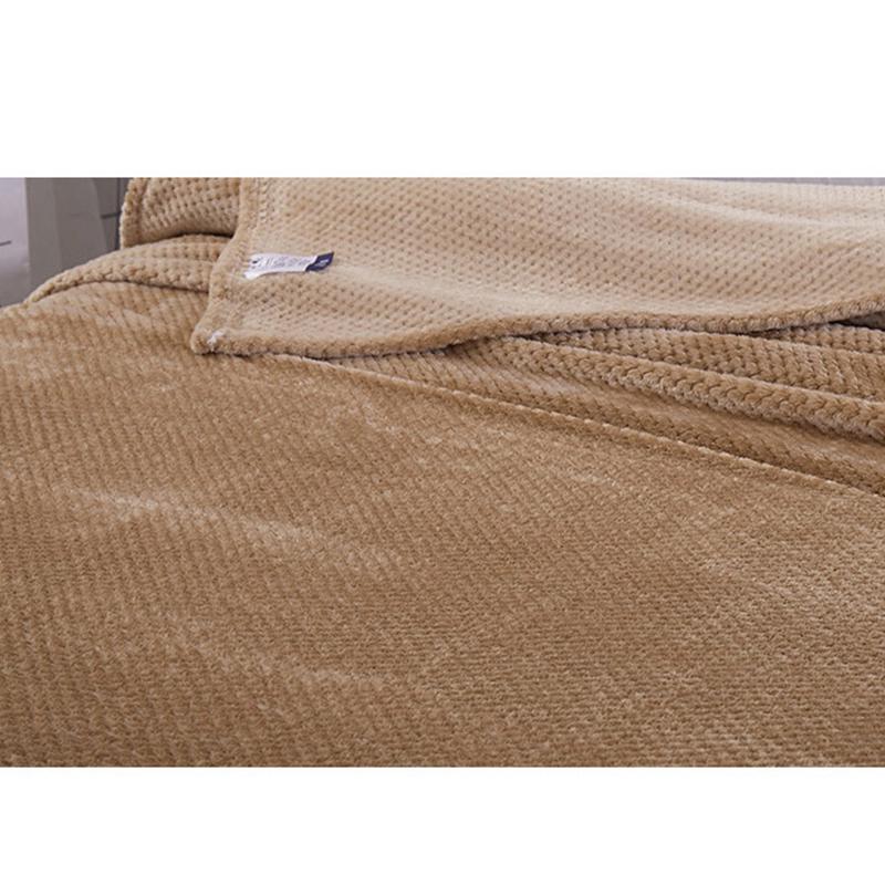 Double Layer Thick Solid Color Composite Blanket Edging Gift Blanket Flannel Blanket