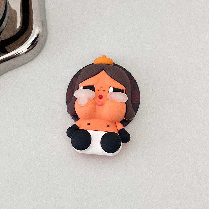 3D Cartoon Doll Magnetic Phone Stand with Strong Suction for MagSafe Phones - Desktop Accessory for Men & Women.