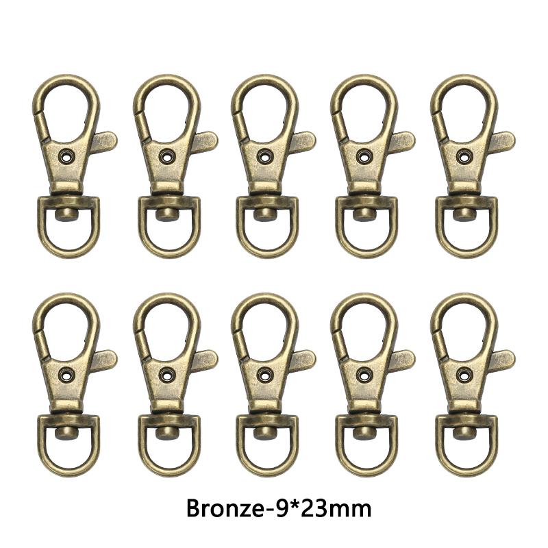 10Pcs/Lot 23/32/36/38mm Lobster Clasp Hooks Keychain 6 Colors DIY Jewelry Making Finding for Necklace Bracelet Chain Supplies