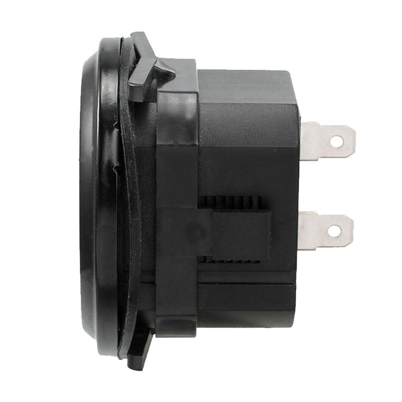 Mechanical Hour Meter Gauge Professional Engine Hourmeter DC 6-80V for Boat Auto ATV UTV 2" Round Gauge