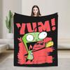 Invaders Zims Plush Blanket Awesome Throw Blankets for Home 150*125cm Bedspread,