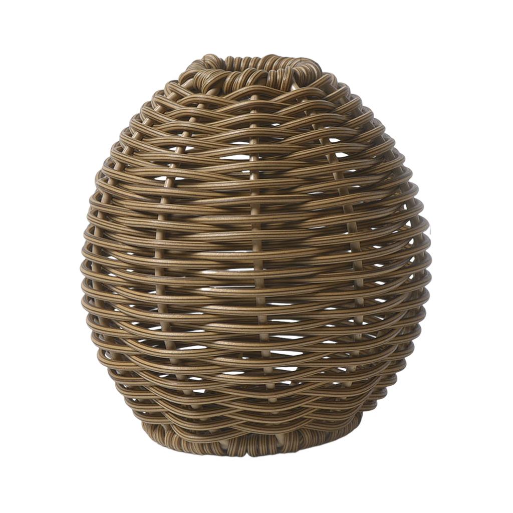 Handwoven Plastic Rattan Vase Hinese Retro Indoor Desktop Creative Home Floral Arrangement Flower Basket Home Decorations