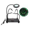 Multifunctional Helping Hands Soldering Station with 6x Magnifying Glass Light Soldering Aid Fixture for Precise Repairs