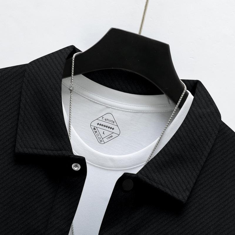 Herren Unifarbene Lässige Jacke mit Langen Ärmeln und Revers - Herbst/Winter Kollektion