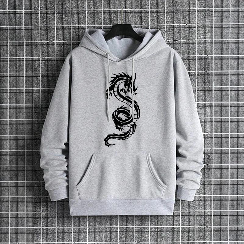 

Latest 2025 Men Hoodie Urban Streetwear Fashion Chinese Dragon Hooded Sweatshirt Male Trendy Casual Street Style Hoody Outerwear 3XL