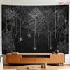 2D Flat - 2D Flat - A Tapestry Featuring a Large Or Small Design of Spider Webs And Spiders, Perfect for Halloween Decor. Ideal for Decorating Walls i