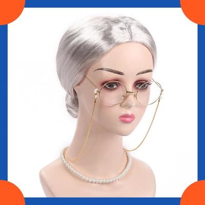 2025 Halloween Oma Perücke Gerade Perücke Für Cosplay